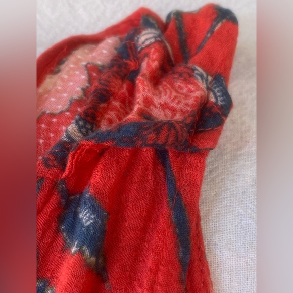 intimately free people red floral open back slip dress sz. s - Picture 13 of 17